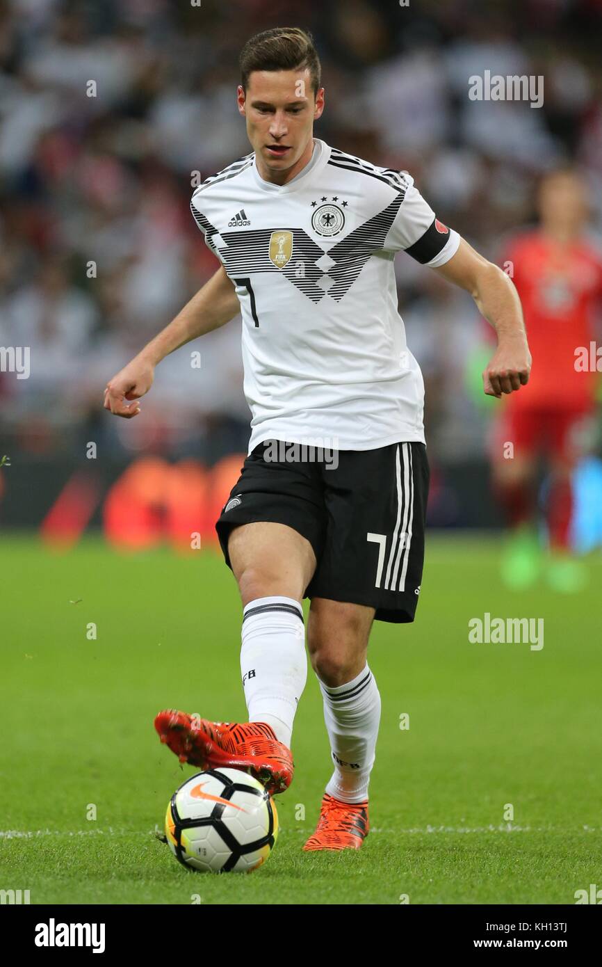 JULIAN DRAXLER GERMANY & PARIS SAINT-GERMAIN ENGLAND V GERMANY, INTERNATIONAL FRIENDLY WEMBLEY STADIUM, LONDON, ENGLAND 10 November 2017 GBB5170 STRICTLY EDITORIAL USE ONLY. If The Player/Players Depicted In This Image Is/Are Playing For An English Club Or The England National Team. Then This Image May Only Be Used For Editorial Purposes. No Commercial Use. The Following Usages Are Also Restricted EVEN IF IN AN EDITORIAL CONTEXT: Use in conjuction with, or part of, any unauthorized audio, video, data, fixture lists, club/league logos, Betting, Games or any 'live' services. Stock Photo
