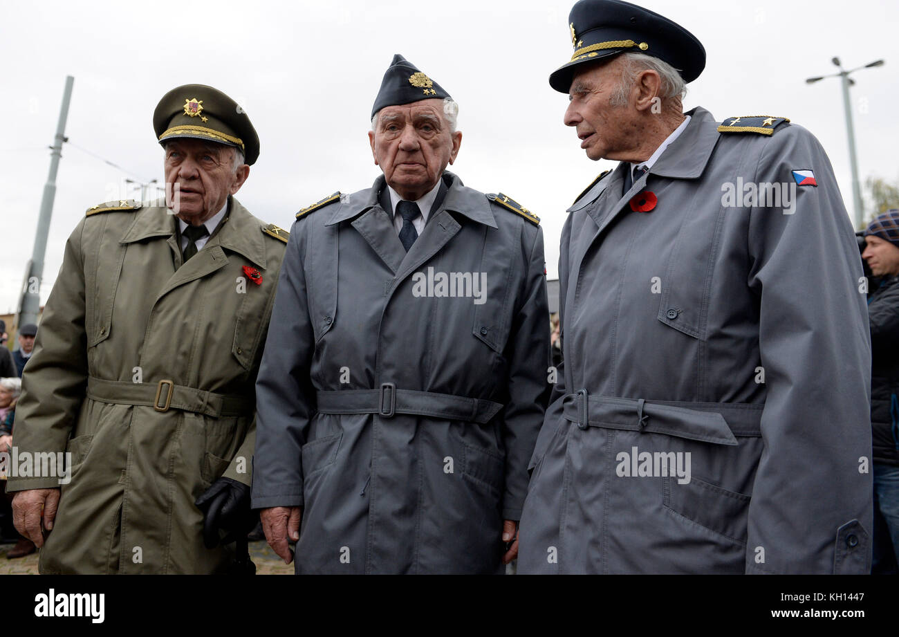 WWII veteran Miloslav Masopust, from left, and the last living members ...