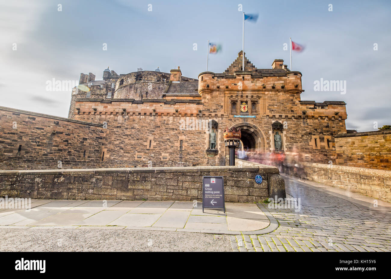 Edinburgh Castle Frontal View Stock Photo
