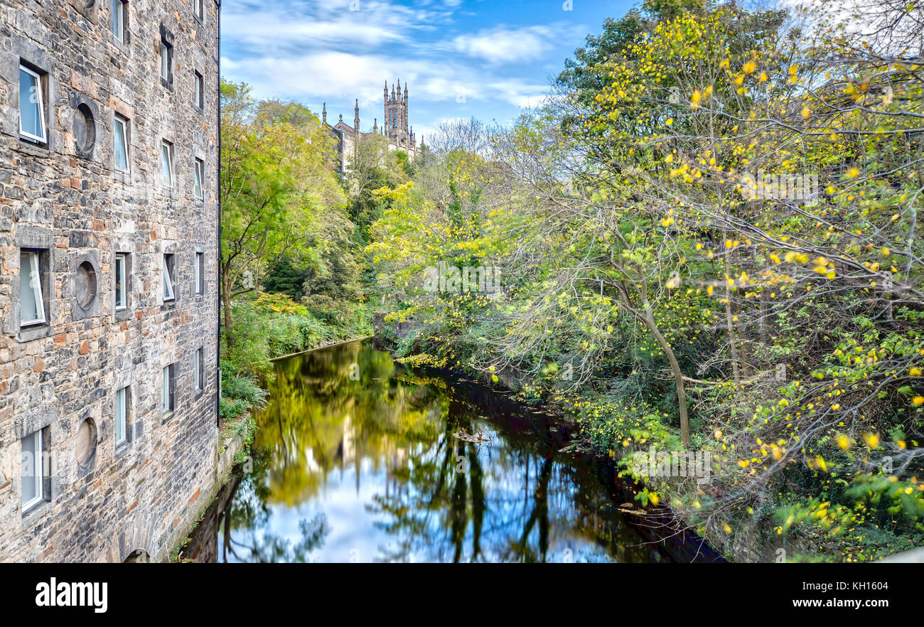 Impression of Dean Village in Edinburgh Stock Photo