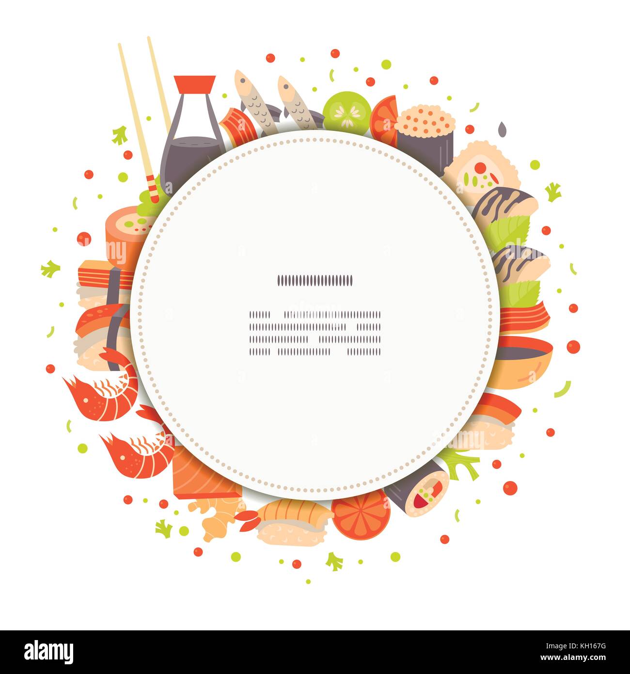 Japanese Sushi and Sashimi background. Included Sushi and Sashimi with