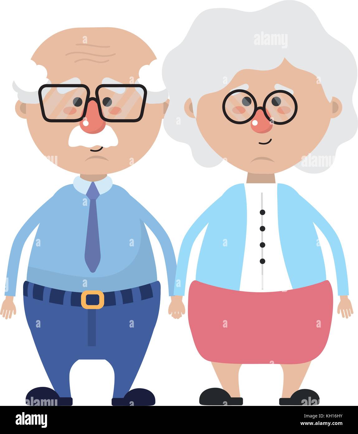 Grandparents cartoon design Stock Vector Art & Illustration, Vector