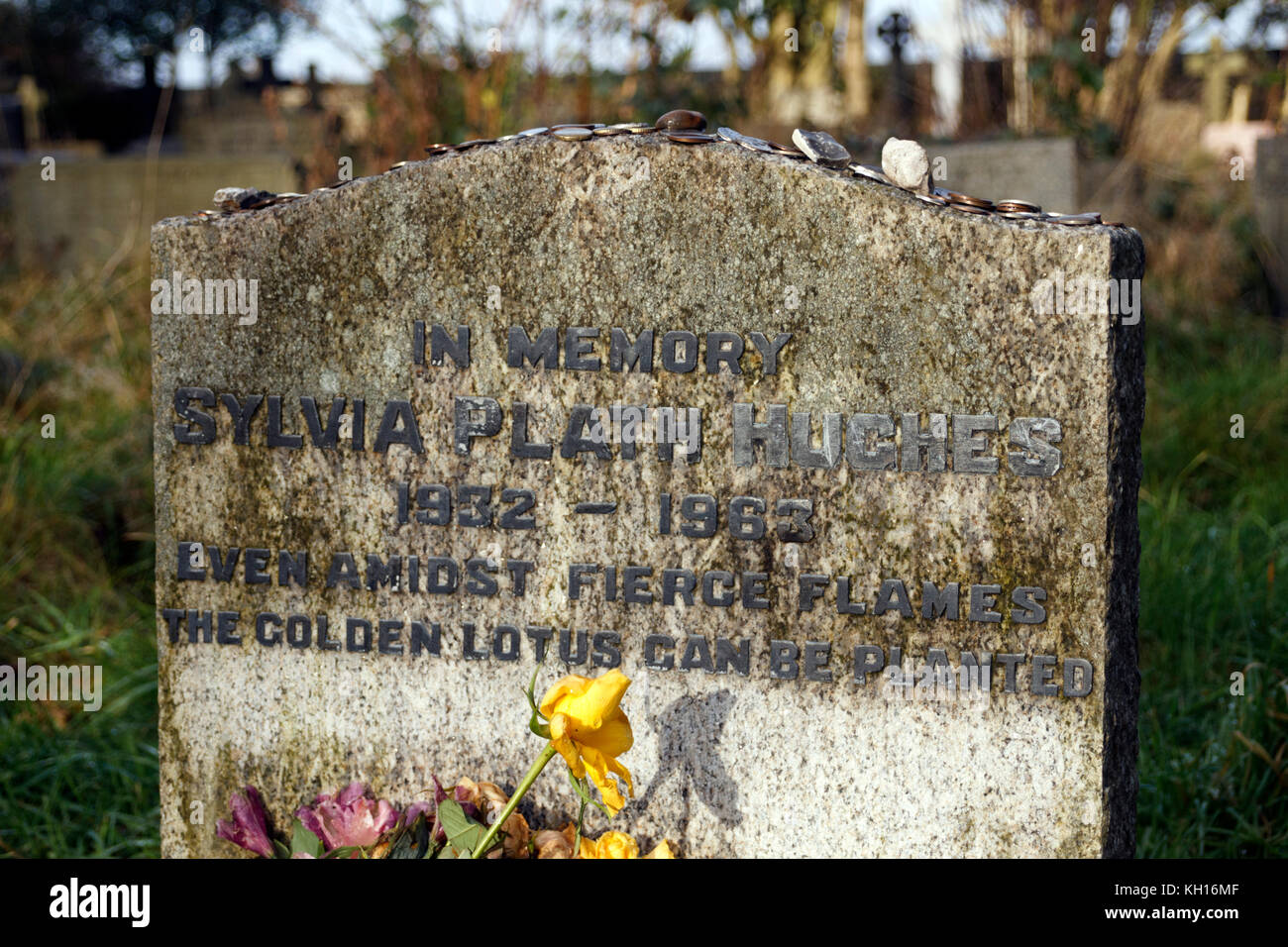 Sylvia Plath Hughes Gravestone, Heptonstall 'In Memory, Sylvia Plath