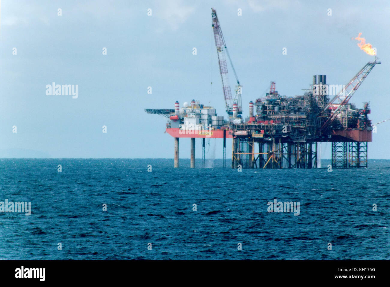 Gas drilling rig, Irish Sea Stock Photo Alamy