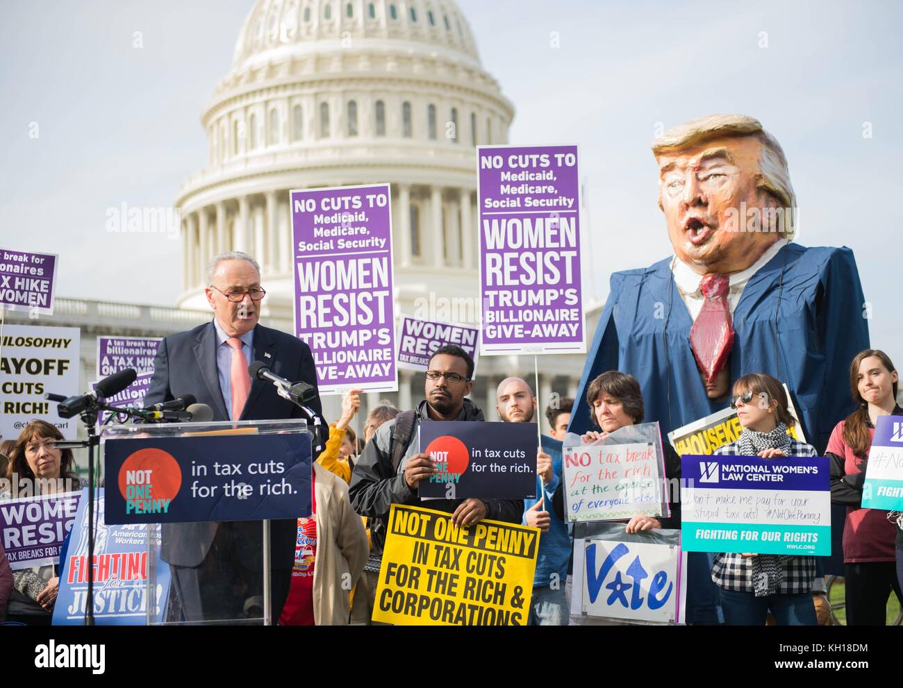 U.S. Senate Minority Leader Chuck Schumer speaks during a Democratic ...