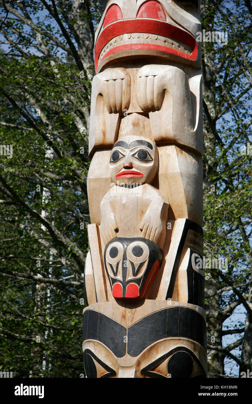 Totem pole in Sitka, Alaska Stock Photo - Alamy