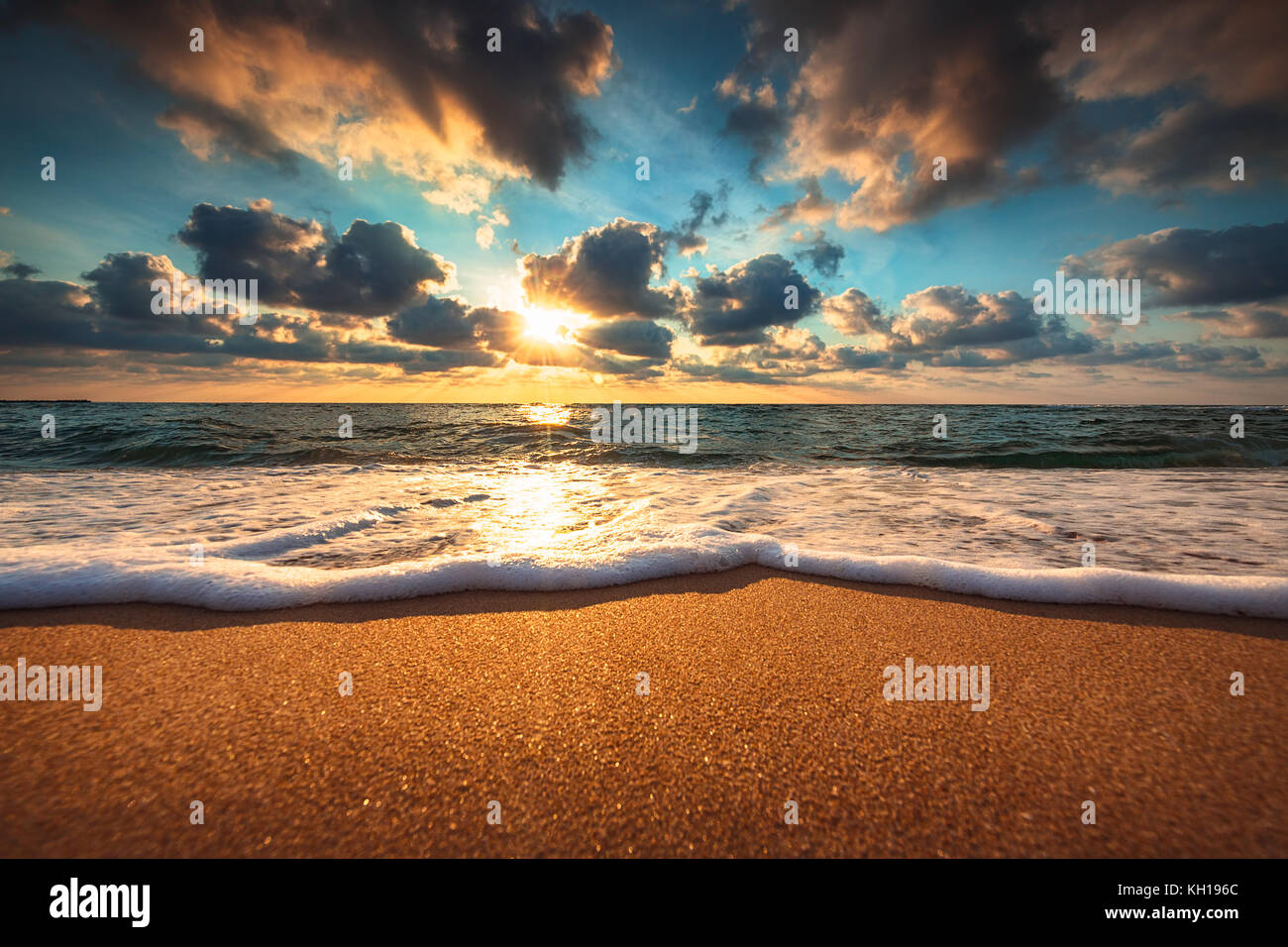 Beautiful cloudscape over the sea, sunrise shot Stock Photo - Alamy