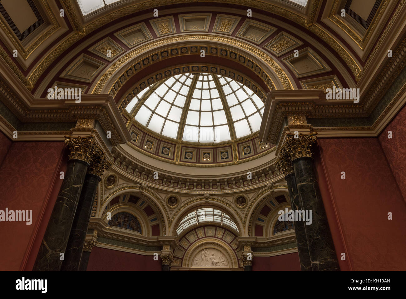 Interior of the National Gallery of arts in London Stock Photo