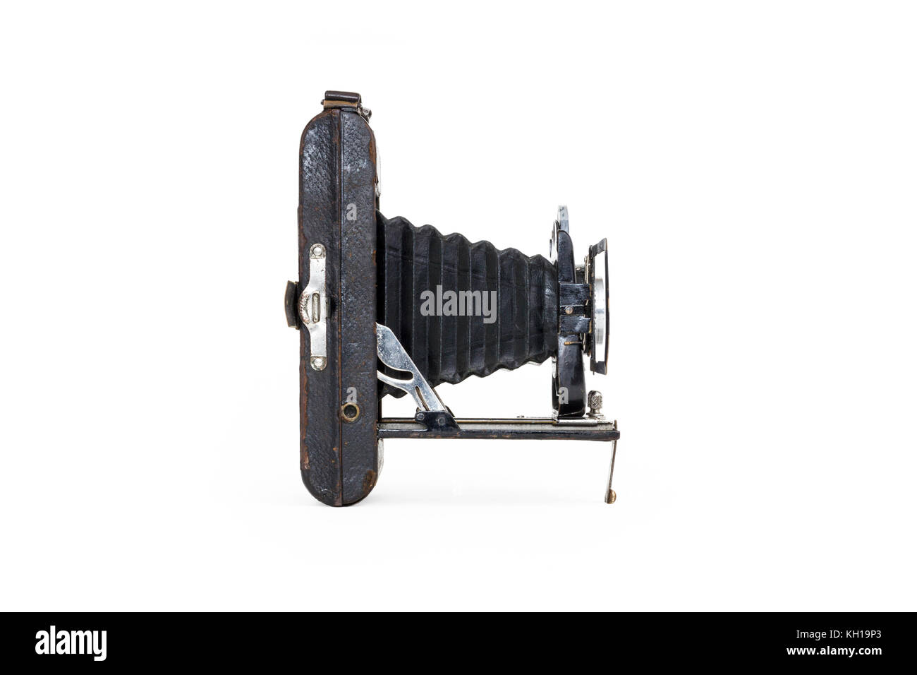 Early 20th Century Butchers Watch Pocket Carbine 120 roll film camera, 1910-1920, isolated against a white background Stock Photo