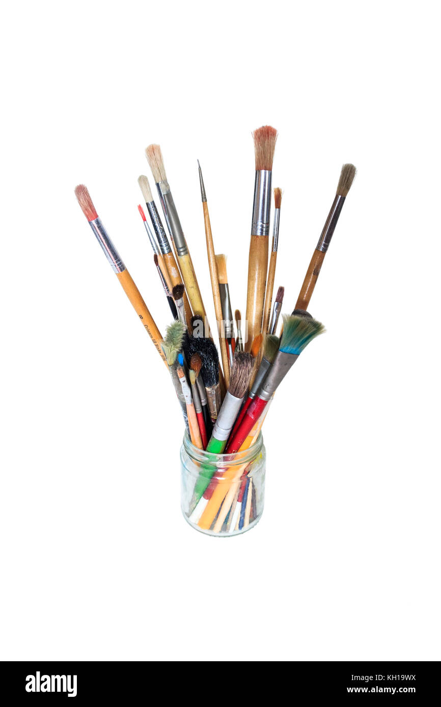 Above art supplies white background hi-res stock photography and images -  Alamy