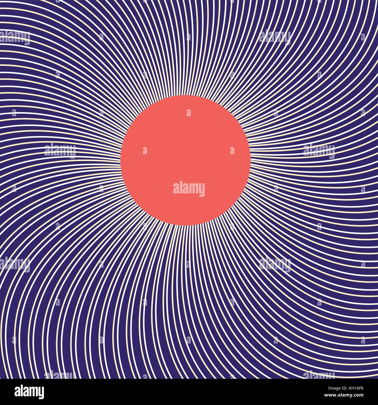 Graphic picture with the sun on a linear luminous background Stock ...