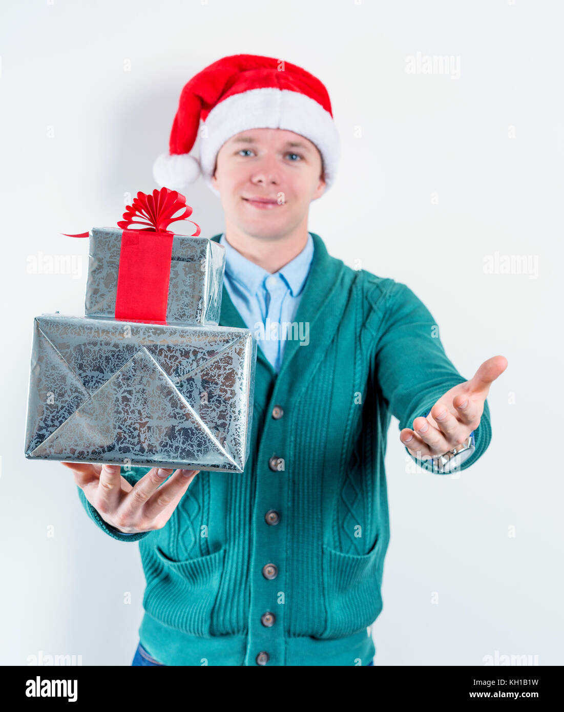 Young men red ribbon hi-res stock photography and images - Alamy