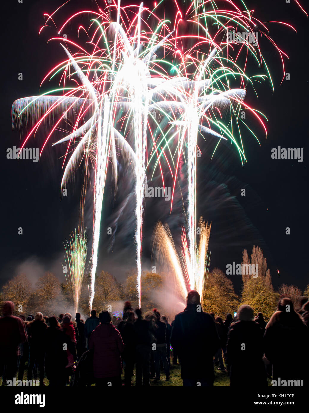 Fireworks display, Milton Keynes, UK Stock Photo Alamy