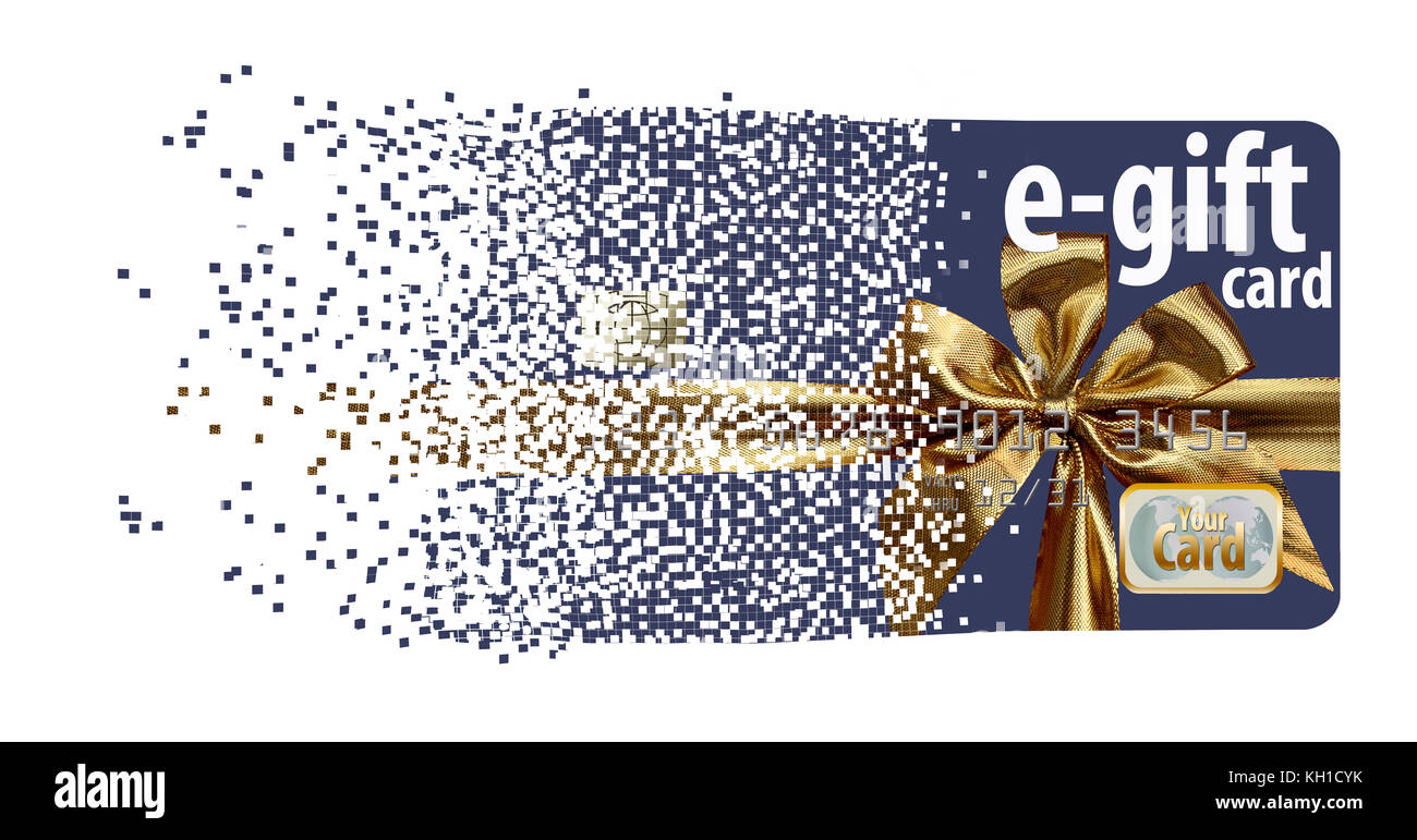 Here is a virtual gift card represented with a physical gift card