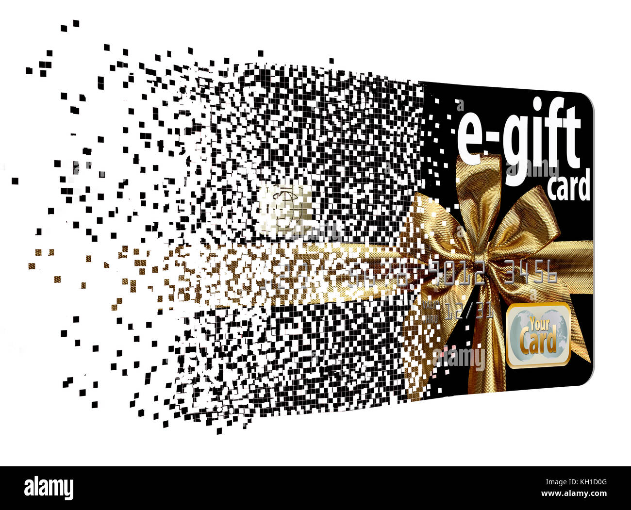 Here is a virtual gift card represented with a physical gift card