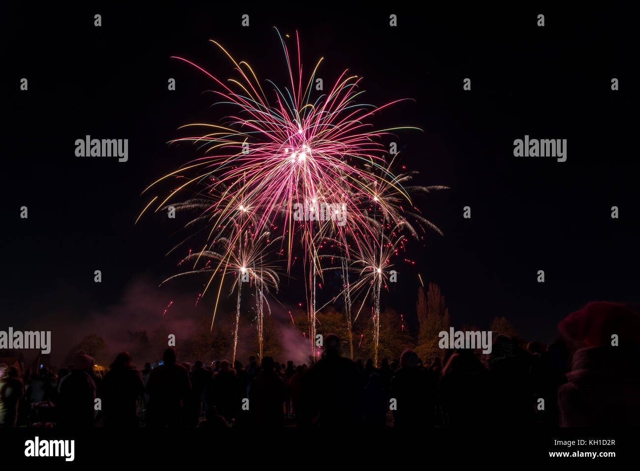 Fireworks display, Milton Keynes, UK Stock Photo Alamy