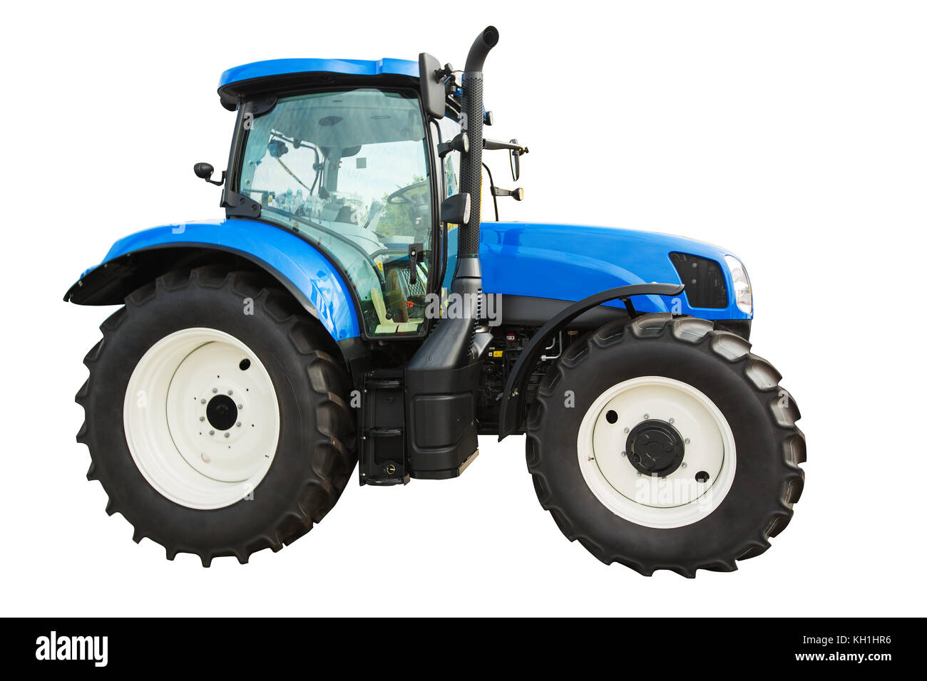 New modern agricultural tractor isolated on white background with ...