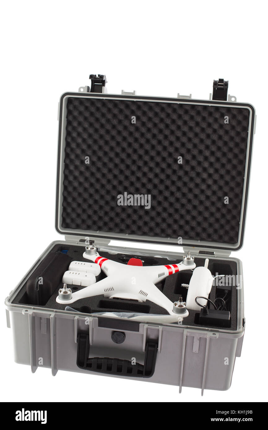 Little drone isolated over white background Stock Photo