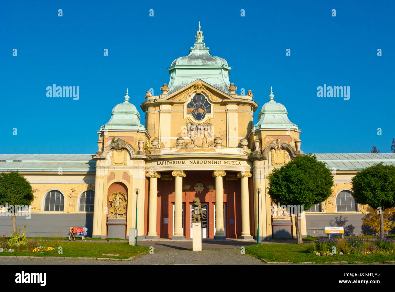 Lapidarium, houses sculpture museum and sea world, Vystaviste, exhibition grounds, Prague, Czech Republic Stock Photo