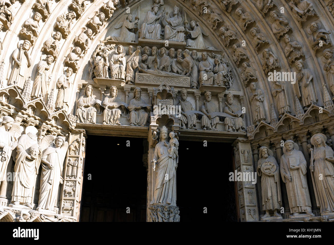 France. Paris (75), 4th Dist. NotreDame cathedral. The Last Judgment