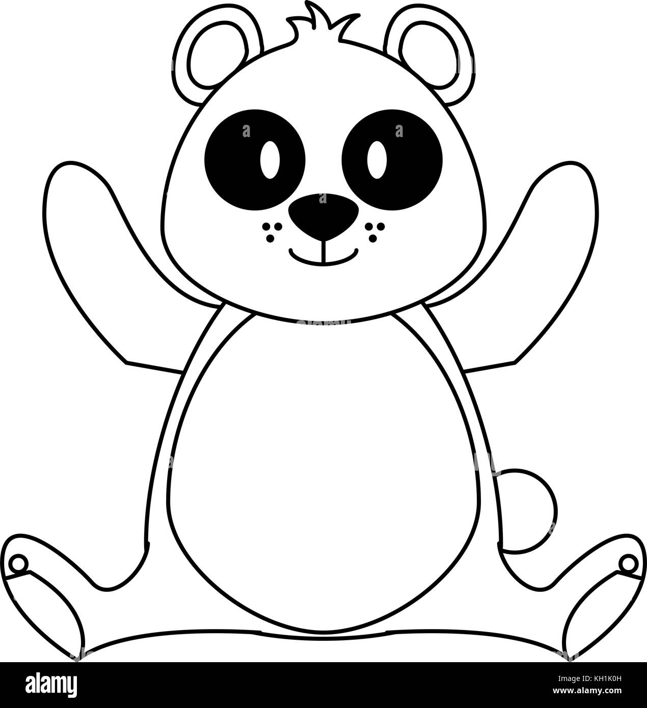 Panda Bear Black And White Stock Photos Images Alamy