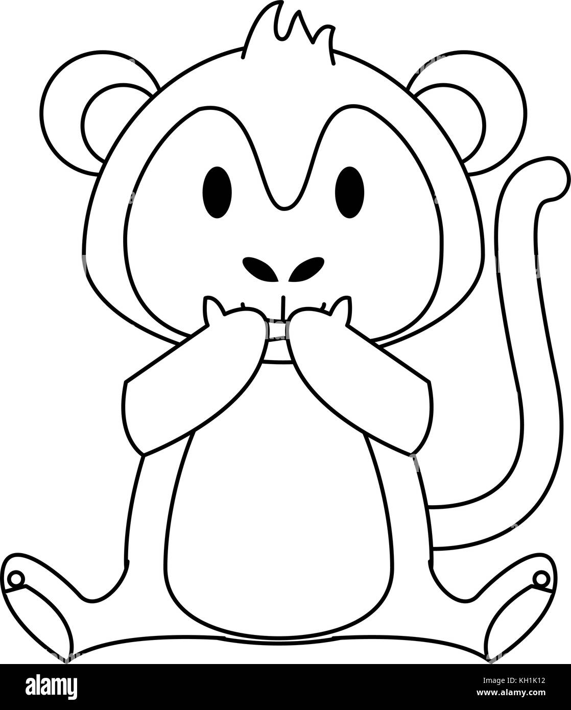 cute monkey cartoon Stock Vector Image & Art - Alamy