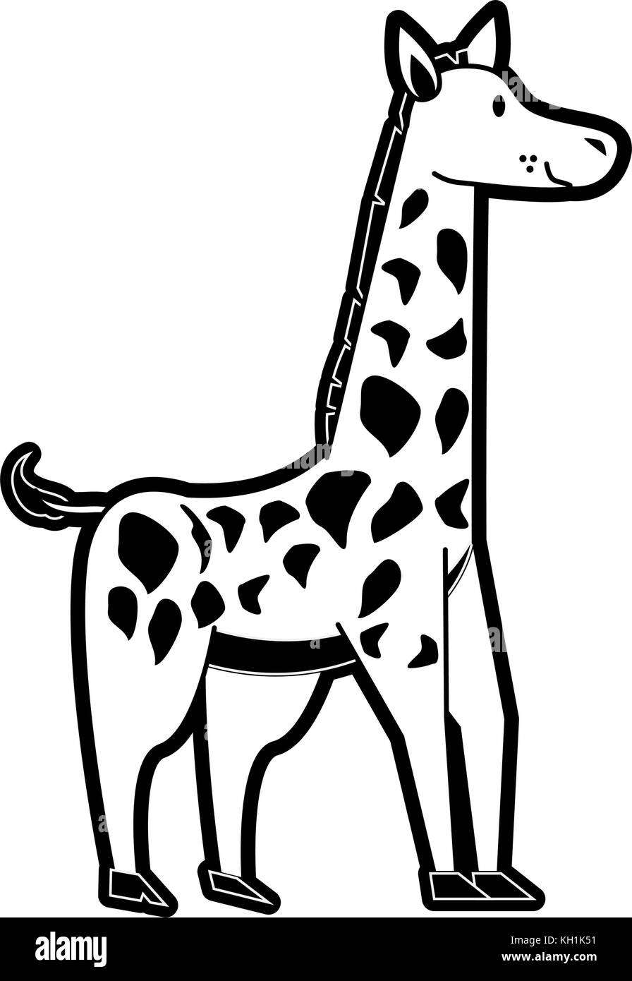 Cartoon Giraffe Black and White Stock Photos &amp; Images - Alamy
