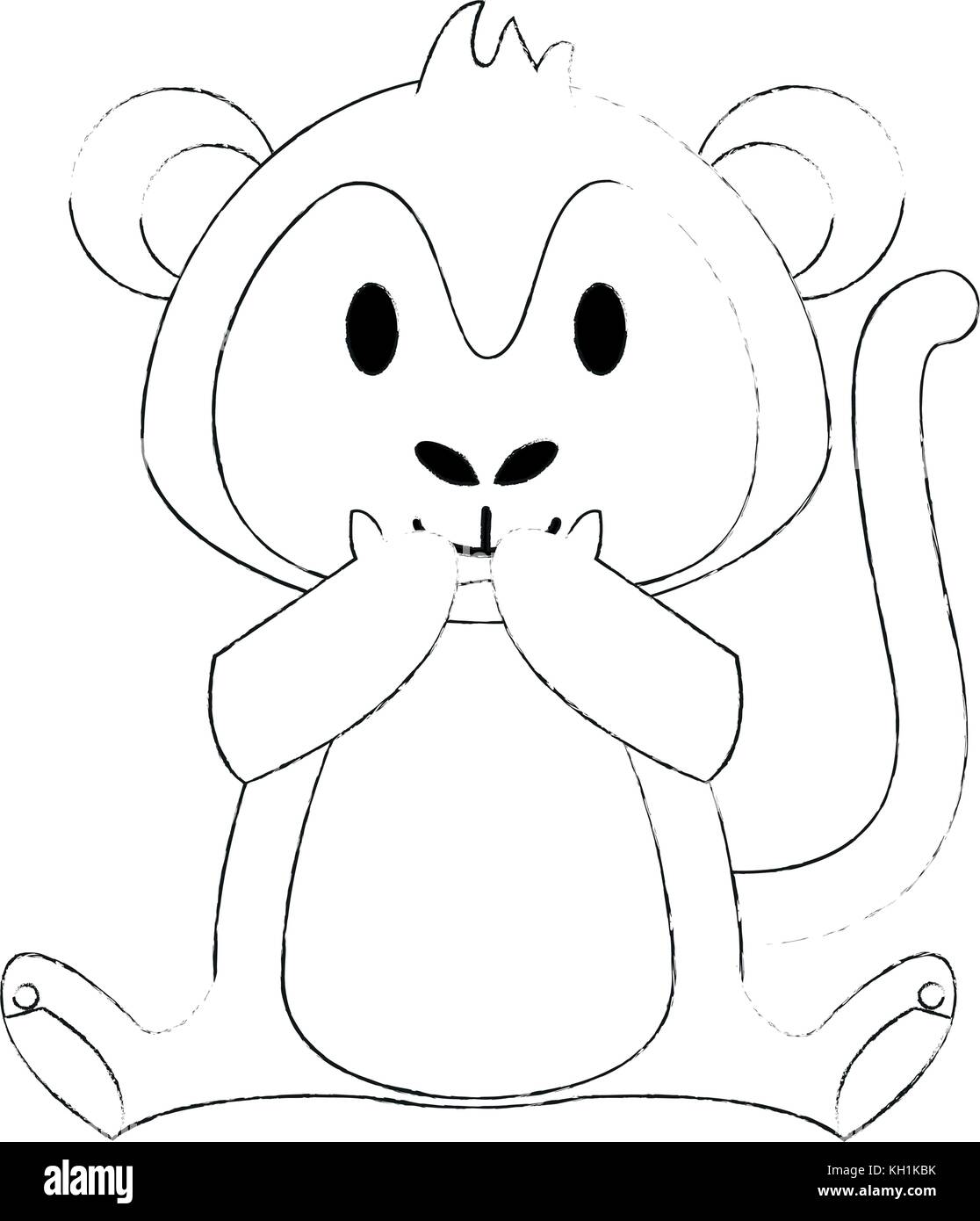 cute monkey cartoon Stock Vector Image & Art - Alamy