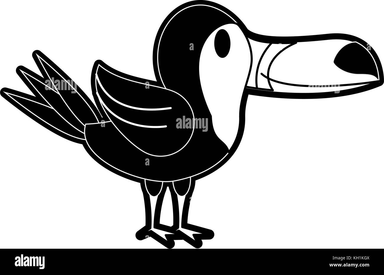 Cute tucano bird Stock Vector