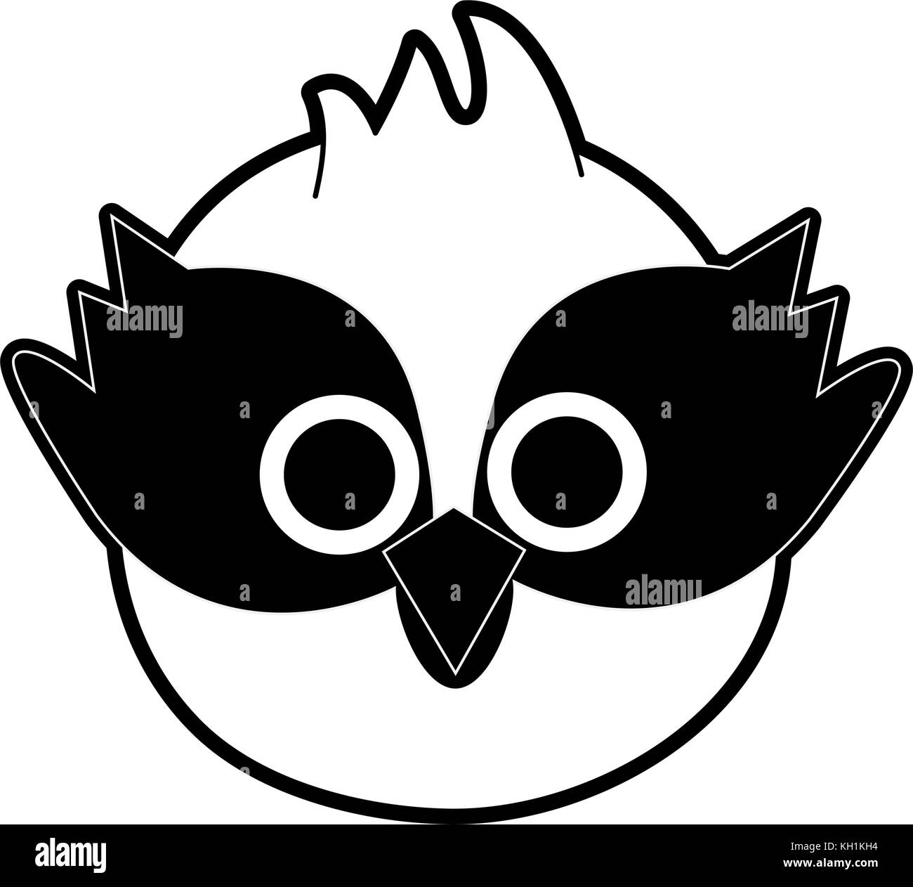 Cute Owl Bird Cartoon Stock Vector Art Illustration Vector