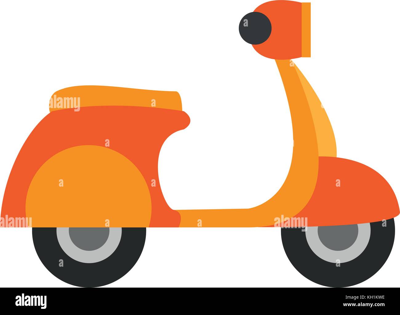 Scooter delivery motorcycle Stock Vector