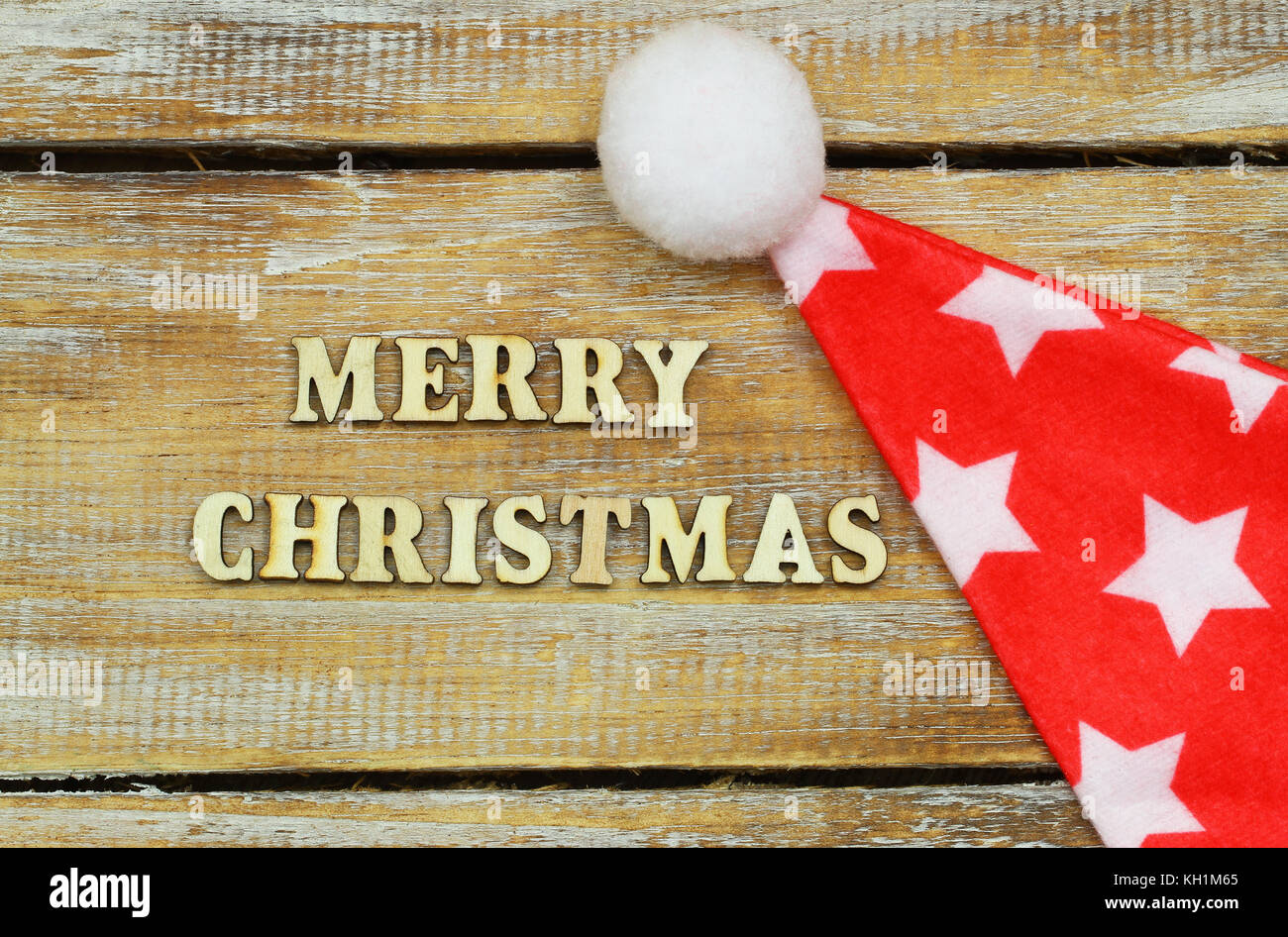 Merry christmas wooden letters hi-res stock photography and images - Alamy
