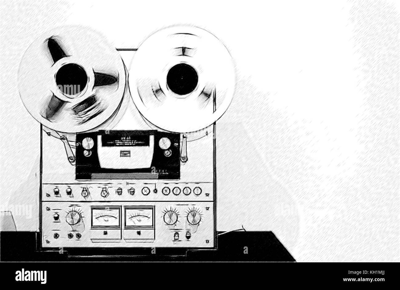 Old Reel Tape Recorder Vintage Sound Stock Photo 1974832940