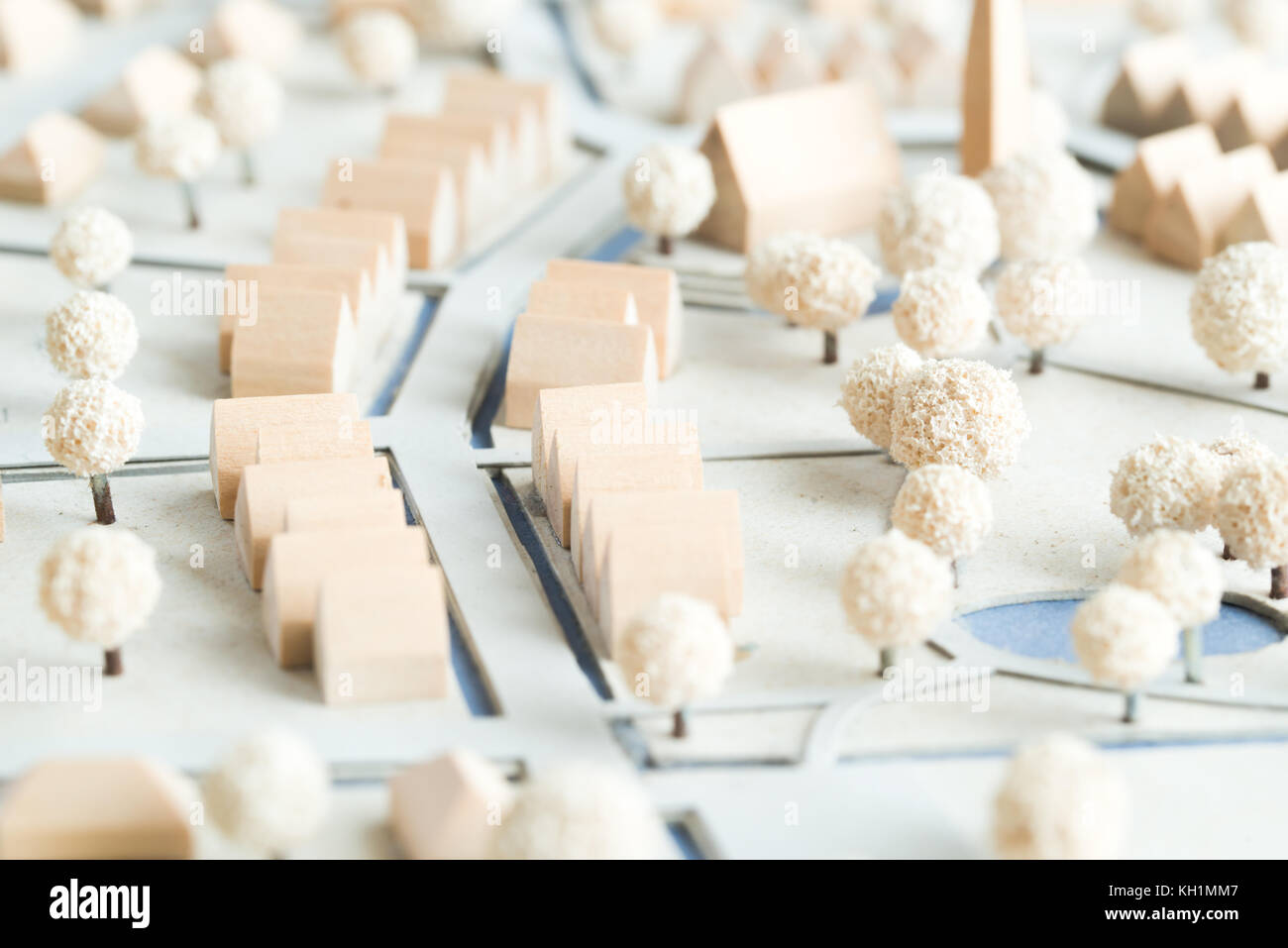 Model of a village Urbanism and Architecture Planning Stock Photo