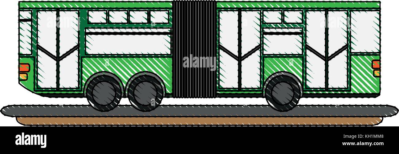 Articulated bus vehicle Stock Vector Image & Art Alamy