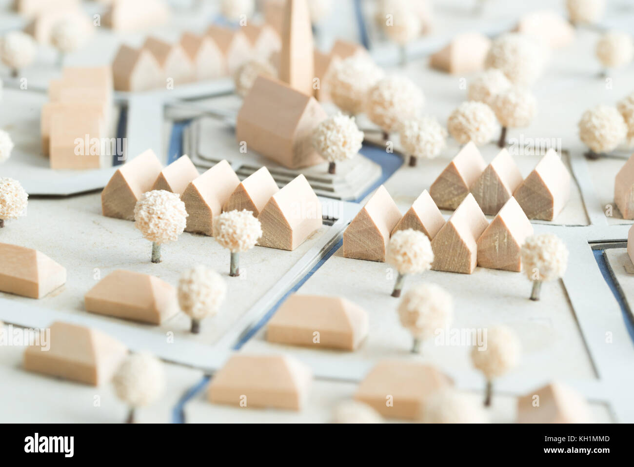 Model of a village Urbanism and Architecture Planning Stock Photo