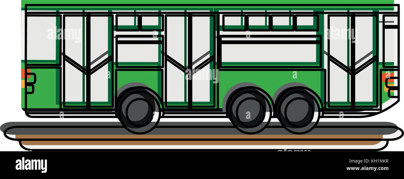 Articulated bus vehicle Stock Vector Image & Art Alamy