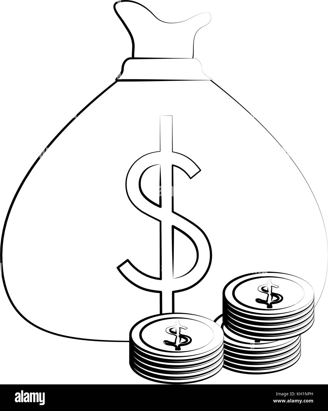 Money bag isolated Stock Vector Image & Art - Alamy