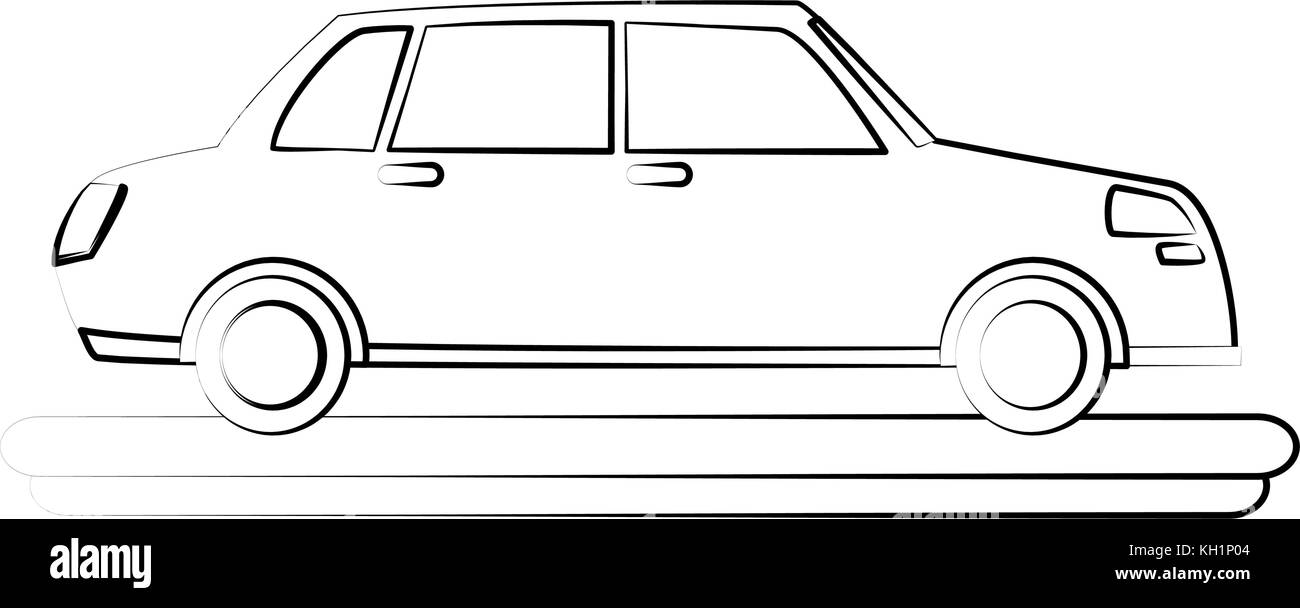 Car Sideview Vehicle Stock Vector Art Illustration Vector