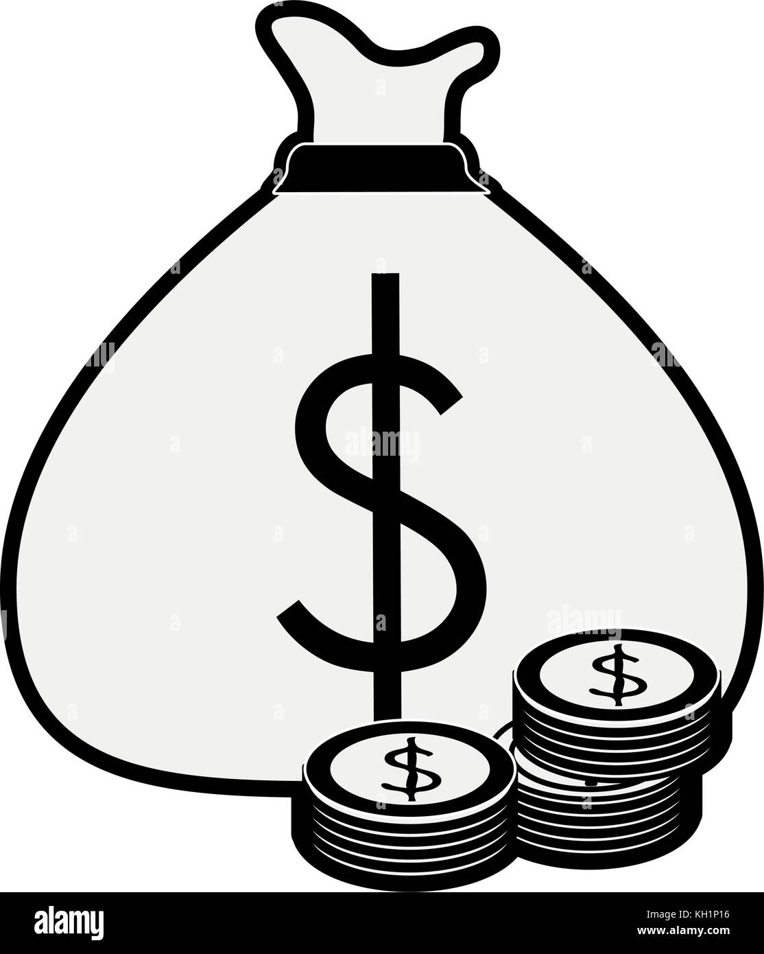 Money bag isolated Stock Vector Image & Art - Alamy
