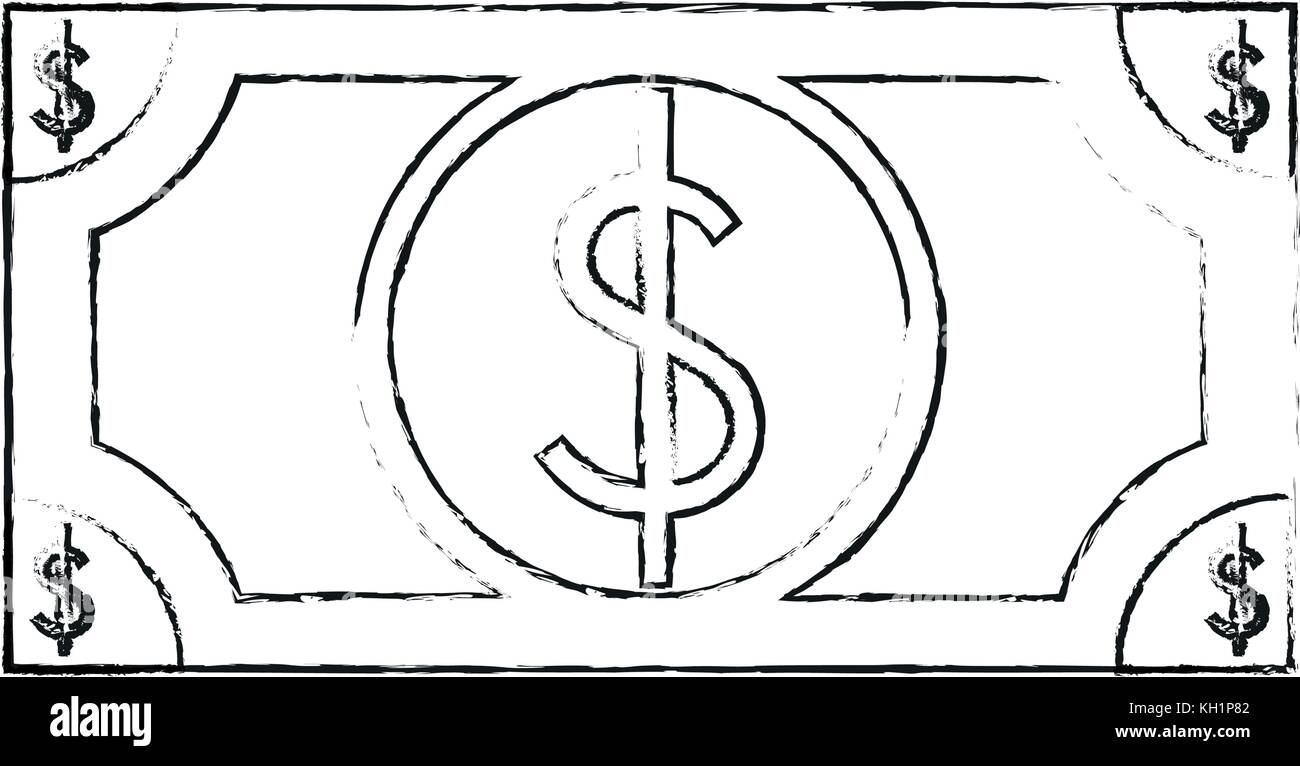 Money bill isolated Stock Vector