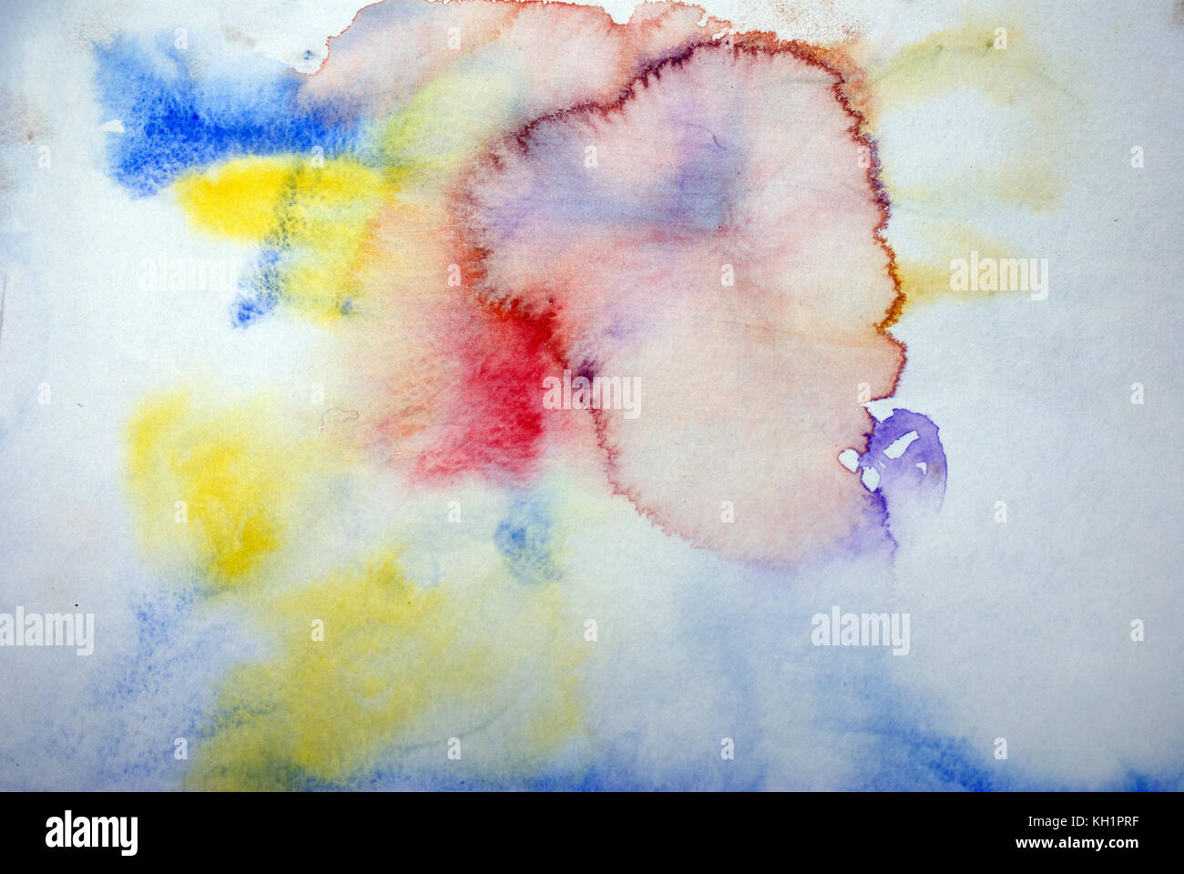 Wet on wet watercolor abstract Stock Photo Alamy