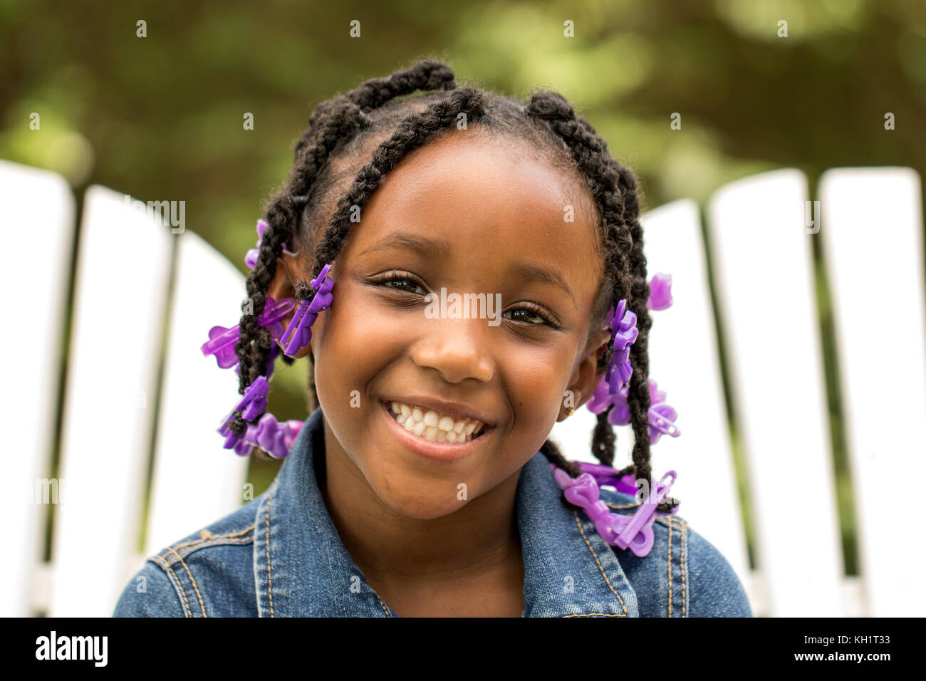 Portrait of a cute African American little girl Stock Photo - Alamy