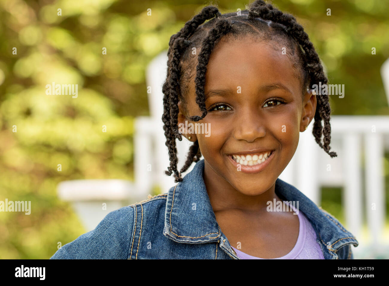 Portrait of a cute African American little girl Stock Photo - Alamy
