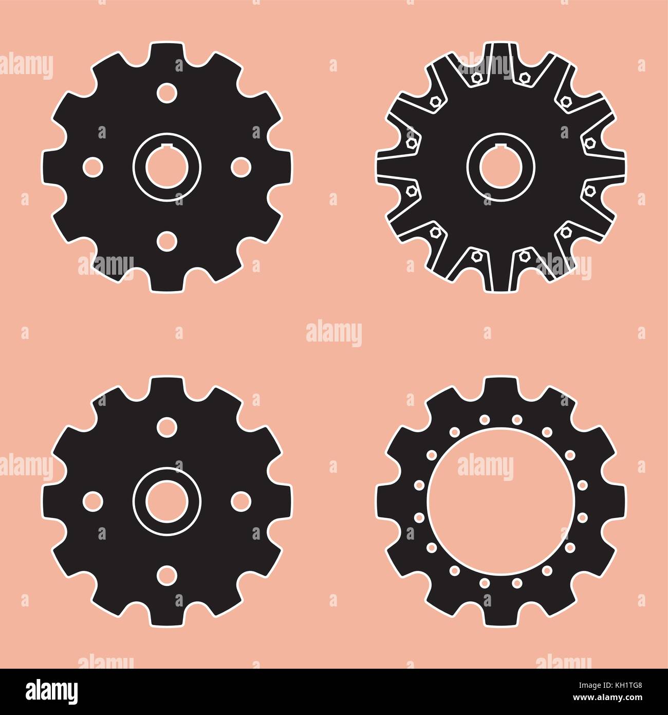 Sprocket and wheel vector icons Stock Vector Image & Art Alamy