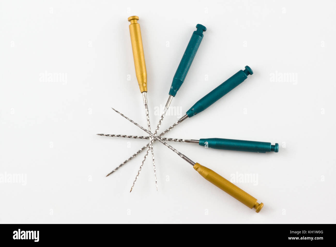 Tools for dentist work in the root canals of teeth Stock Photo Alamy