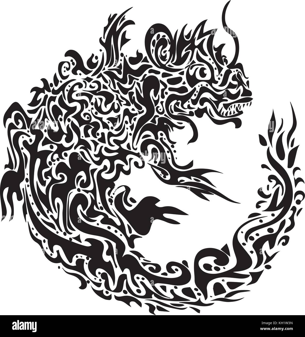 Chameleon lizard reptile black silhouette hi-res stock photography and ...