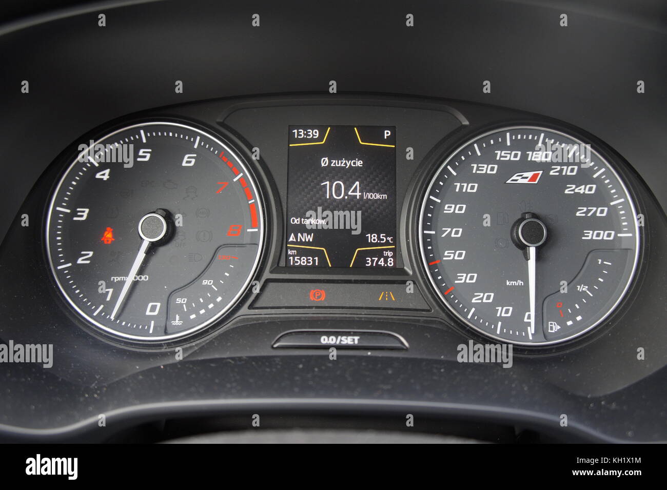 2017 Seat Leon ST Cupra 4Drive DSG - speedometer Stock Photo