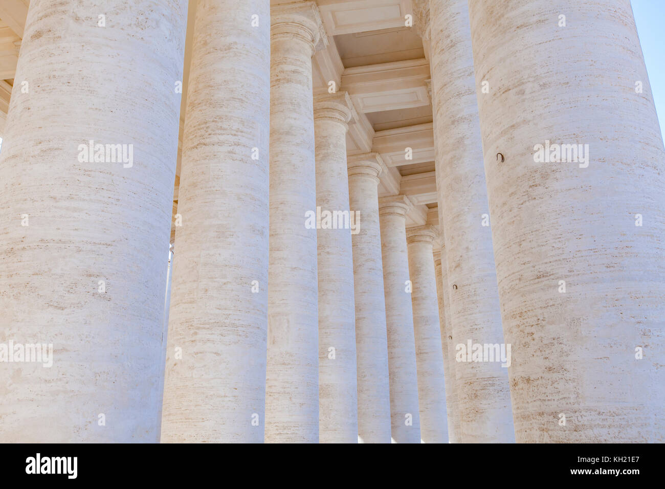Detail from colonnade in Piazza San Pietro (St Peter's Square) in ...