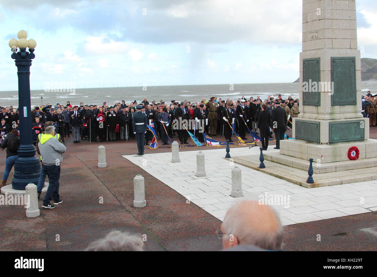 Remembrance Sunday Parade Llandudno Wales Stock Photo Alamy
